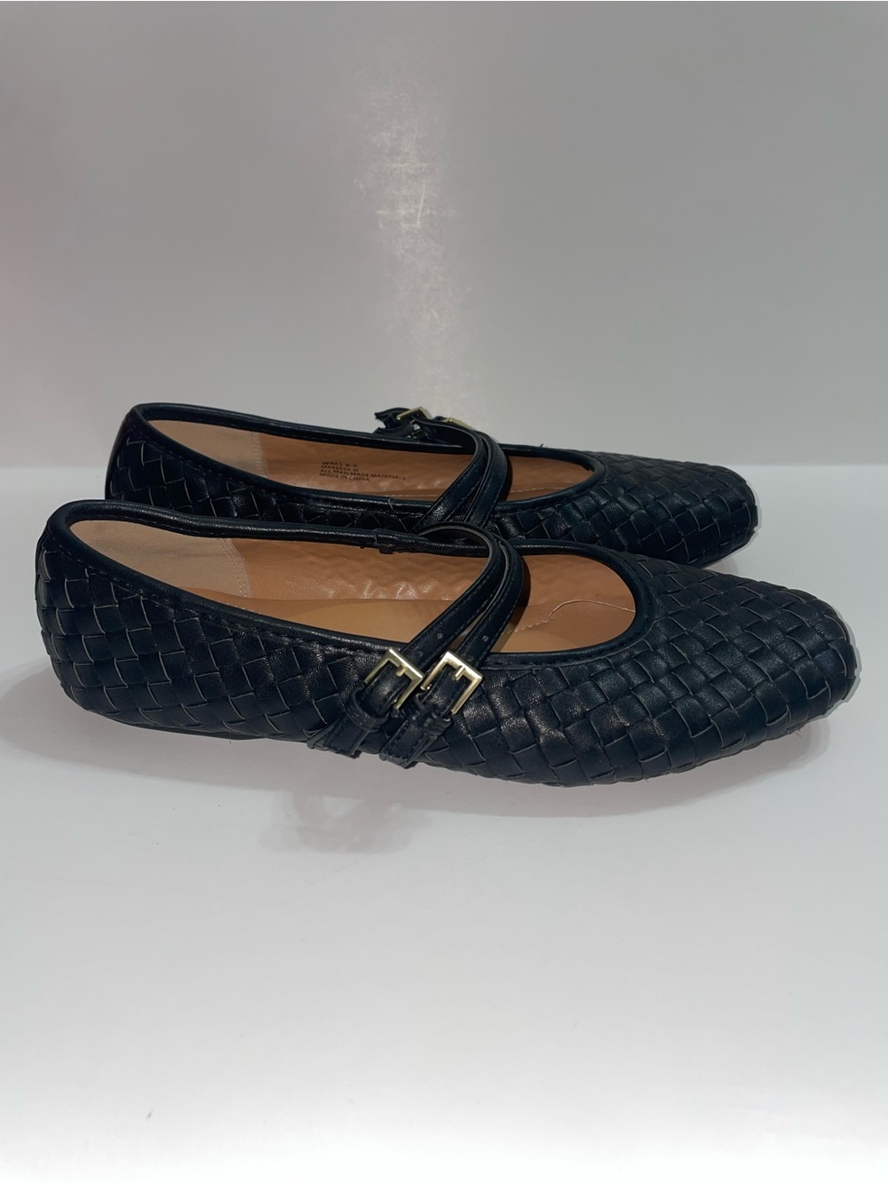 Dolce Vita Black Woven Adjustable Buckle Straps Mary Jane Flats Women’s Size 8.5 - Picture 2 of 10